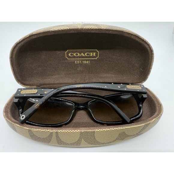 Coach CHELSEA S426 TORTOISE BROWN Eyeglasses 125 & Vintage Coach Hard Shell - Picture 2 of 16